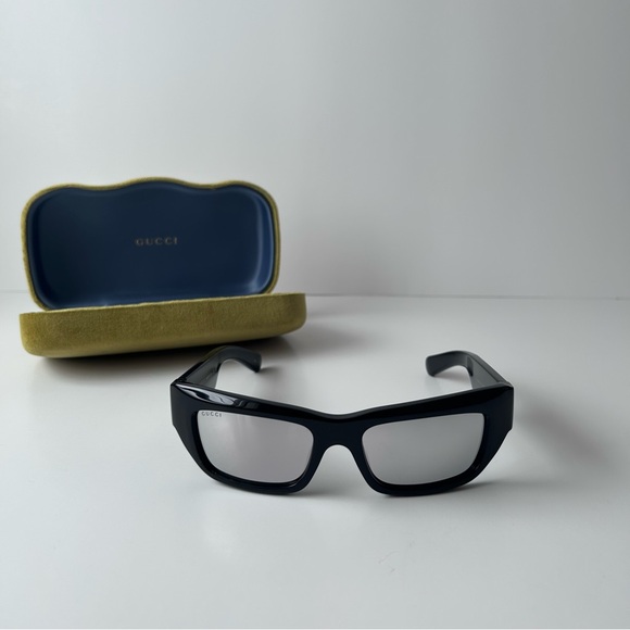 Gucci Black Sunglasses with Gold Accents